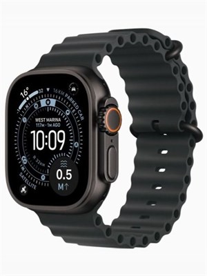 Apple Watch Ultra 3 (2025) с диаметром 49 мм в черном титановом корпусе с черным ремешком Ocean, оснащенный GPS и Cellular - это умные часы 1000026405