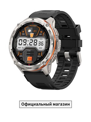 Умные часы KOSPET TANK T3U для мужчин в стиле военного образца с функцией GPS, защитой от воды до 100 метров, голосовым помощником и мониторингом здоровья. 1000026674