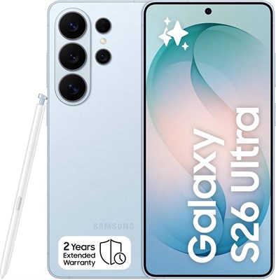 Samsung Galaxy S26 Ultra небесно-голубого цвета, 1 ТБ памяти, iPhone, 16 ГБ ОЗУ, настраиваемое приложение, функция конфиденциальности на экране, функция PhotoAssist, камера 200 Мп, аккумулятор 5000 мАч, расширенная гарантия 2 года (сертифицировано в ОАЭ) 1000026921
