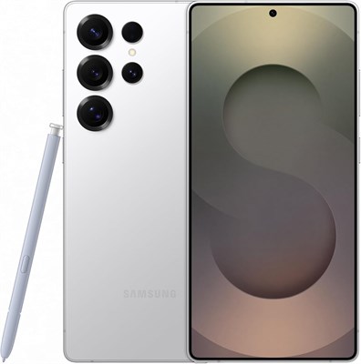 Samsung Galaxy S25 Ultra предлагает 1 терабайт внутренней памяти, 12 гигабайт оперативной памяти и доступен в цвете "белый с серебристым" в международной версии 1000026928
