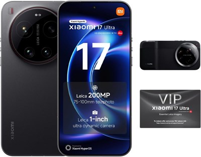 Xiaomi 17 Ultra Black с 16 гигабайтами оперативной памяти и 512 гигабайтами встроенной памяти, в комплекте с фотокомплектом и 3-контактным адаптером - предназначен для использования на Ближнем Востоке 1000026938
