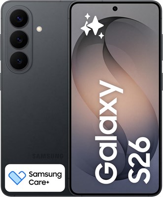 Черный Samsung Galaxy S26 с 256 ГБ встроенной памяти - это AI-телефон с 12 ГБ оперативной памяти, настраиваемым процессором, 50-мегапиксельной камерой и 2-летней гарантией Samsung Care+ от случайных повреждений (подтверждено в ОАЭ) 1000027026