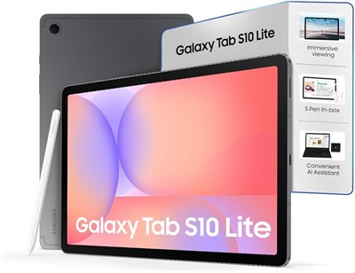 Планшет Samsung Galaxy Tab S10 Lite с искусственным интеллектом, стилусом S Pen в комплекте, 27,7 см (10,9 дюйма) дисплей, функция удаления объектов, частота обновления 90 Гц, предустановленные профессиональные приложения, защита от воды и пыли по стандар 1000028495