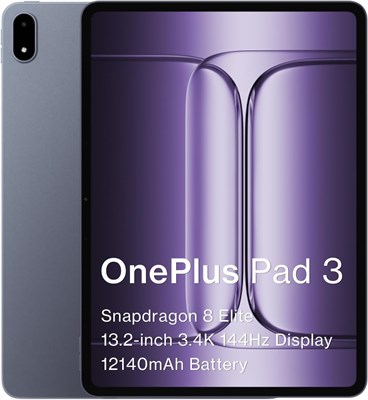 Новый планшет OnePlus Pad 3 оснащен 256 ГБ памяти и 12 ГБ оперативной памяти, процессором Snapdragon 8 Elite, батареей на 12140 мАч, экраном 13,2 дюйма с частотой обновления 120 Гц, 8 динамиками, камерами 13 МП + 8 МП, операционной системой Android 15 и д 1000028497