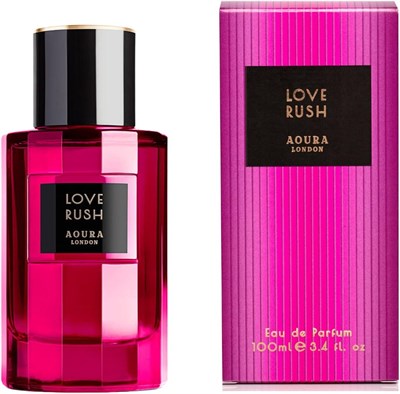 Парфюмерная вода Aoura London Love Rush для женщин, 100 мл, стойкий сладкий фруктово-цветочный аромат. Женские духи. Подарок для нее 1000028767