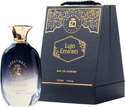 Парфюмерная вода Greatness Lujo Emirati — унисекс-аромат для мужчин и женщин — стойкий роскошный аромат со свежей лавандой, мятой, нежной ванилью, бензоином и глубокими медовыми нотами — 100 мл 1000029132