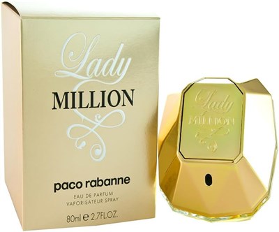 Парфюмированная вода-спрей Paco Rabanne Lady Million, 2,7 жидких унции 1000029217