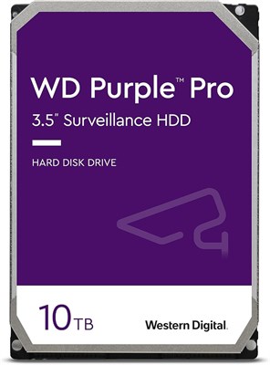 Внутренний жесткий диск Western Digital WD Purple Pro Surveillance 10 ТБ - SATA 6 Гбит/с, кэш 256 МБ, 3,5 дюйма - WD101PURP 1000030033