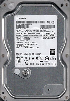 Toshiba HDS721010DLE630 DT01ACA100 AAA AA00/610 P/N: 9F13180 MLC: MRS610 1TB 1000027518
