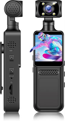 Экшн-камера 4K с Wi-Fi, поворотным объективом на 180° и светодиодной подсветкой, разрешением Ultra HD 40 МП, широкоугольным объективом 135°, управлением через приложение, водонепроницаемая, портативная, для занятий спортом на открытом воздухе, аккумулятор 1000030080