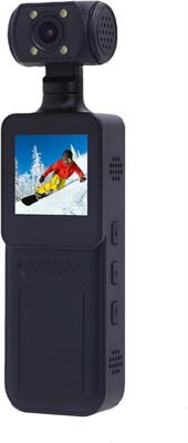 Экшн-камера XUMIUZIY 4K HD WiFi, видеокамера с поворотным объективом на 180 градусов и углом обзора 135°, светодиодная подсветка, управление через приложение, универсальное крепление для занятий спортом на открытом воздухе и путешествий 1000030169