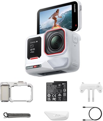 Insta360 Ace Pro 2 Arctic White Limited Edition - Xplorer Bundle Moonlight Silver 8K Camera Co-Engineered with Leica, 1/1.3" Sensor, Dual AI Chip, Leading Low Light, Flip Screen & AI Editing 1000030172