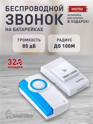 Беспроводной звонок на дверь с цифровым кодом (SBE-11-DP2-32) 1000030456