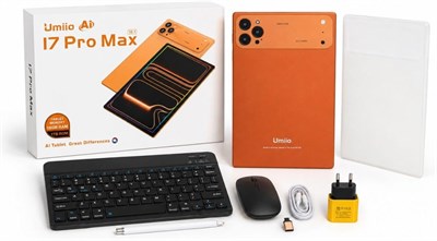 17 Pro Max 10.1" HD Smart Tablet 5G WiFi Umiio Android 15 Tab | Две SIM-карты | Камера 8+16 МП | HD-дисплей 800x1280 | Детский планшет | Двойные динамики | Силиконовый чехол | Клавиатура и мышь 1000030922
