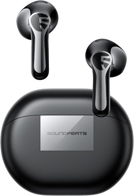 Беспроводные наушники SOUNDPEATS Air6 HS BT 6.0, полувставные Bluetooth-наушники с 13-мм трехмагнитным биокомпозитным драйвером, поддержкой LDAC и Hi-Res Audio, временем работы до 45 часов, шумоподавлением с 4 микрофонами, защитой IPX5 и быстрой зарядкой 1000031188