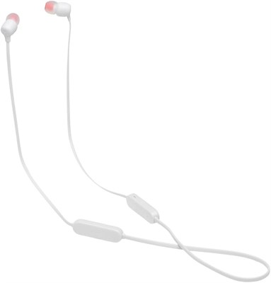 Беспроводные внутриканальные наушники JBL Tune 125BT, чистый бас, Bluetooth 5.0 без потерь, 16 часов работы от батареи, магнитный кабель, многоточечное подключение, голосовой помощник, 3-кнопочный пульт с микрофоном - белые, JBLT125BTWHT 1000031204