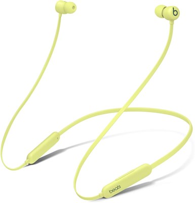 Беспроводные наушники Beats Flex – чип Apple W1, магнитные амбушюры, Bluetooth Class 1, 12 часов работы, встроенный микрофон – цвет Yuzu Yellow 1000031238