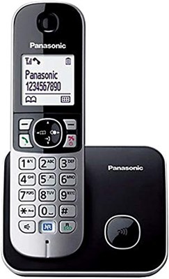 Беспроводной телефон Panasonic Kx-Tg6811, однодековый, доступен в черно-сером цвете 1000031895