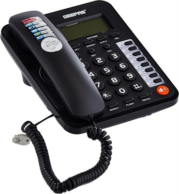 Geepas Executive телефон с Caller ID - GTP7220 - Имеет прочный корпус и стильный внешний вид | Обладает функцией громкой связи и автоперезвоном | Предоставляется гарантия на 2 года 1000031905