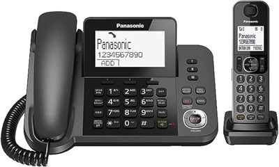 Автоответчик Panasonic KX-TGF320 в черном металлическом исполнении доступен как проводной, так и беспроводной 1000031909