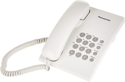 Белый проводной телефон Panasonic KX-TS500 продается в упаковке по одному штучке 1000031932
