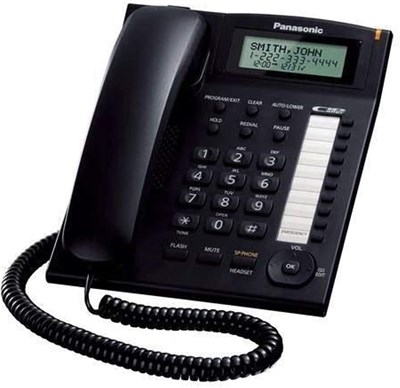 Проводной телефон PANASONIC KX-TS880B с одной линией и возможностью быстрого набора на 10 станциях (цвет - черный) 1000032006