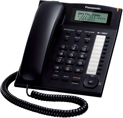 Черная проводная акустическая система PANASONIC CID с модельным номером KX-TS880B 1000032097