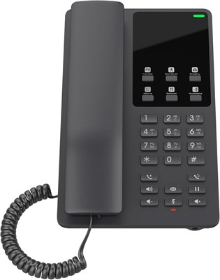 Черный Grandstream GHP621 - это компактный гостиничный телефон с встроенным Wi-Fi 1000032151