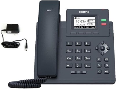 IP-телефон Yealink T31P поставляется с адаптером питания и имеет гарантию производителя на 1 год. Он разблокирован и может быть использован с любым провайдером VoIP 1000032152