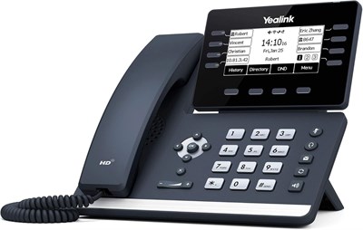IP-телефон Yealink SIP-T53 имеет серый корпус, поддерживает работу с 8 линиями и оснащен ЖК-дисплеем 1000032153