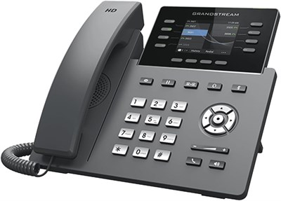 IP-телефон Grandstream GRP2624 имеет возможность подключения 8 линий и 6 SIP-аккаунтов. Устройство оснащено 2,8-дюймовым цветным дисплеем, поддерживает Wi-Fi 5 и имеет двухпортовый гигабитный Ethernet с функцией PoE 1000032176