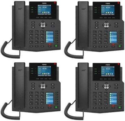 Набор из четырех настольных SIP-телефонов Fanvil IP Phone X4U с гигабитным подключением и двухцветным ЖК-дисплеем 1000032192