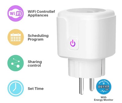 Умная розетка с поддержкой Wi-Fi и голосовым ассистентом Алиса, с возможностью подачи тока до 16 ампер 1000032299