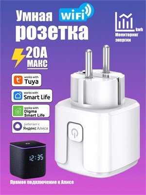 Умный Wi-Fi адаптер для Европейского союза с функцией таймера и мониторинга 1000032303