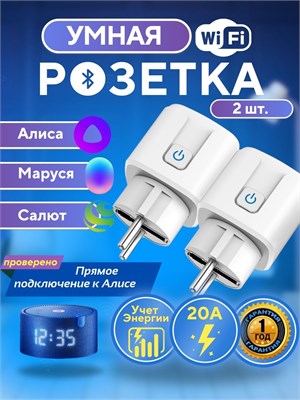 Две умные розетки DAIMA с номинальным током 20А 1000032348