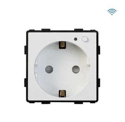 Белая умная розетка wifi с поддержкой Алисы и Яндекс.Таймером KLUST Basic, совместимая с приложениями Tuya Smart Life и Маруся, предназначена для работы при напряжении 250 вольт и токе до 16 ампер 1000032429