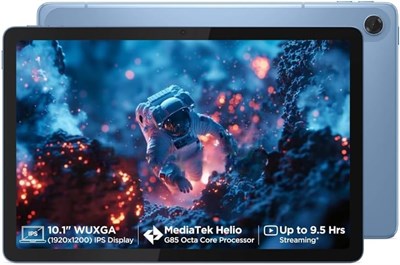 Планшет Tab с 10,1-дюймовым дисплеем | Только Wi-Fi | Оперативная память/хранилище 4 ГБ / 64 ГБ | Металлический корпус | Двойные динамики | Android | Цвет: Синий (восстановленный) 1000030934