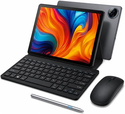 Планшет Oteeto TAB 14 Pro Stylus, 11-дюймовый InCell HD (1280x800), Android 14, восьмиядерный процессор 2,0 ГГц, 12 ГБ ОЗУ, 512 ГБ памяти, Wi-Fi 5G, аккумулятор 8000 мАч, камера 13 МП + 8 МП, клавиатура, мышь и стилус в комплекте, серый 1000032978