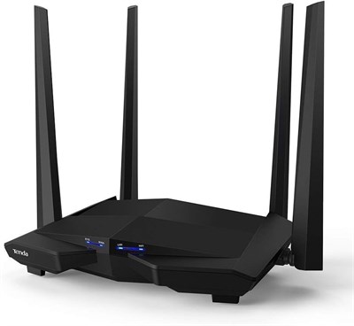 Беспроводной гигабитный Wi-Fi роутер Tenda AC10 AC1200 MU-MIMO, скорость Wi-Fi до 867 Мбит/с/5 ГГц + 300 Мбит/с/2,4 ГГц, 4 гигабитных порта LAN, черный (восстановленный) 1000033486
