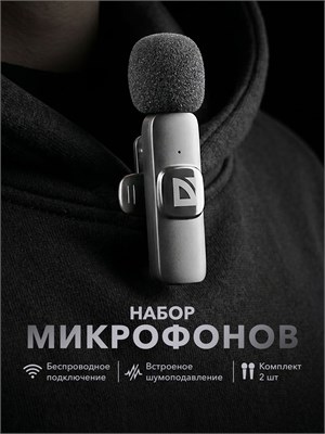 Два беспроводных петличных микрофона для телефона с разъемом USB Type C 1000033944