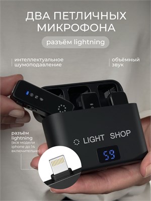 Микрофон, который надевается на петлю одежды, предназначенный для использования с iPhone 1000033978