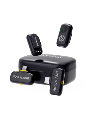 Беспроводной набор Hollyland Lark A1 Combo включает в себя два микрофона, USB-C и Lightning, зарядный чехол и имеет цвет Space Gray 1000034036