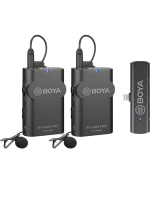 Петличный беспроводной микрофон BOYA BY-WM4 Pro-K4 в черном цвете 1000034038
