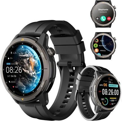 Смарт-часы AGM Legion с Bluetooth-звонками, сенсорным AMOLED-экраном, более 100 спортивных режимов, круглосуточным мониторингом сердечного ритма и сна (SpO2), водонепроницаемостью IP68, совместимостью с Android и iOS 1000034108