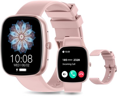 Смарт-часы PEJE ZW01Pro — 1,83-дюймовый дисплей, звонки по Bluetooth, 15 дней работы от батареи, водонепроницаемость IP68, более 123 спортивных режимов, мониторинг SpO2/ЧСС/сна, оповещения о молитве, совместимость со смарт-часами Android и iOS (розовый) 1000034109
