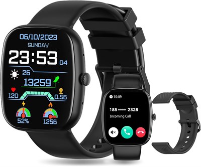Смарт-часы PEJE ZW01Pro — 1,83-дюймовый дисплей, звонки по Bluetooth, 15 дней работы от батареи, водонепроницаемость IP68, более 123 спортивных режимов, мониторинг SpO2/ЧСС/сна, оповещения о молитве, совместимость со смарт-часами Android и iOS (черные) 1000034118