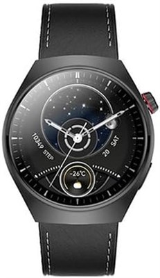 Смарт-часы HainoTeko Haino Teko-32 с водонепроницаемым корпусом, изогнутым AMOLED-дисплеем, Bluetooth, 3 ремешками и зарядным кабелем, разработанные для мужчин (черные) 1000034143