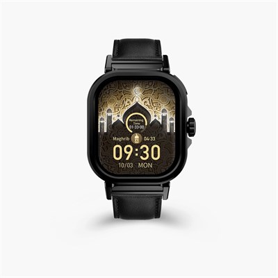 Умные исламские часы iQibla Qwatch S3 с большим HD-экраном 2,04 дюйма, воспроизведением Корана, указанием направления Киблы, напоминаниями о времени молитвы, поддержкой беспроводных наушников TWS, мониторингом здоровья и защитой IP67 (черные) 1000034163
