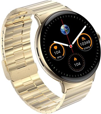 Смарт-часы Faster Nerv Watch 4 Pro – 1,43-дюймовый AMOLED-дисплей, время работы от батареи 7-10 дней, премиальное отслеживание здоровья и фитнеса, стильный кулон на цепочке из цинкового сплава, смарт-часы для мужчин и женщин, золотистый цвет 1000034167