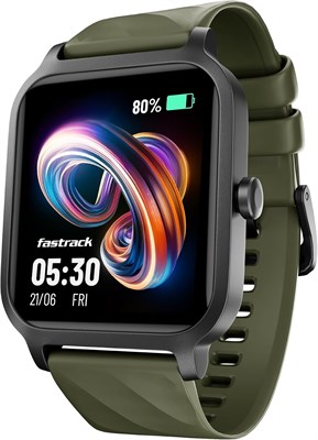 Смарт-часы Fastrack FS1, 1,83-дюймовый HD-дисплей, функция звонков по Bluetooth SingleSync, более 110 спортивных режимов, до 7 дней работы от батареи, быстрая зарядка NitroFast, более 200 циферблатов, монитор стресса, защита IP68, смарт-часы для мужчин и 1000034172